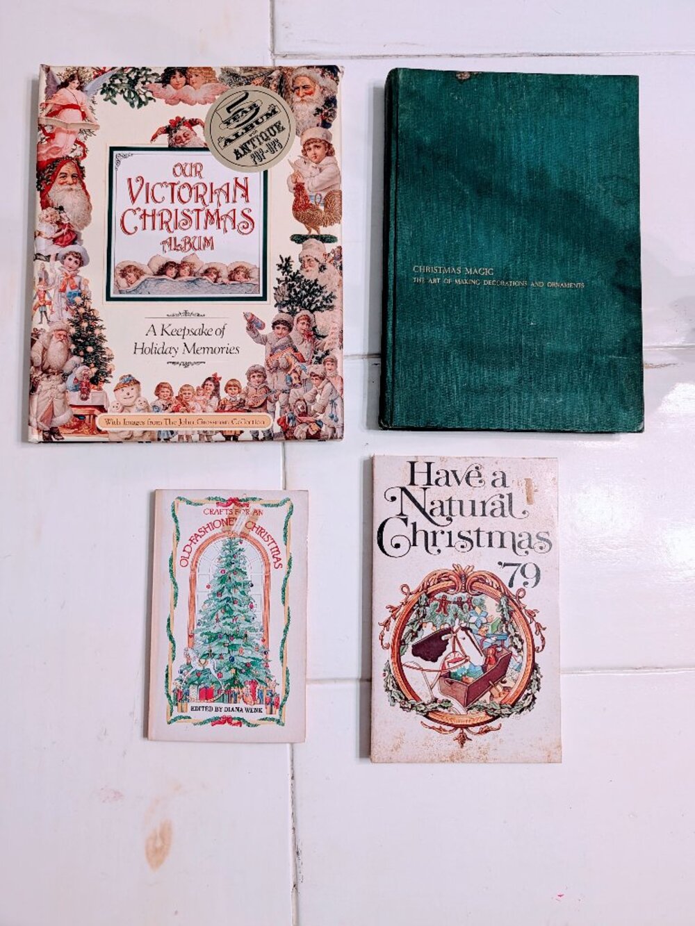 Lot of 4 VTG Christmas Craft Books DIY Decorations Ornaments Decor 1960s-1990s